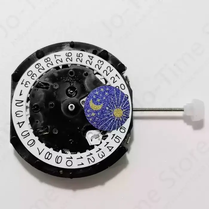 Sunon PE905-2 Montre à quartz Ligne Chine Mouvement Trois aiguilles avec 3 yeux Date Petit chronographe Deux minutes Soleil et lune 24 heures