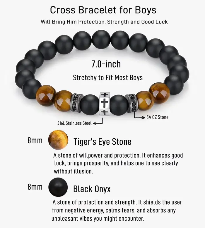 Bracelet croisé pour hommes et garçons
