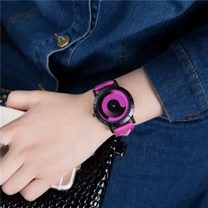 Montres-bracelets à quartz avec bracelet en cuir pour hommes et femmes
