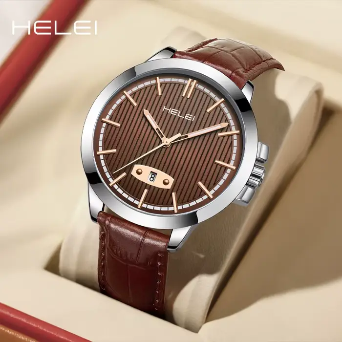 Montre décontractée à quartz pour homme HELEI* Herey authentique
