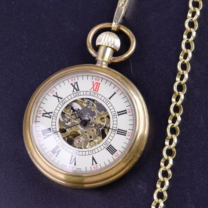 Montre de poche mécanique sans capuchon pour homme