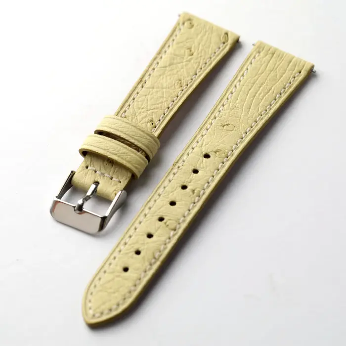 Bracelet en cuir d'autruche fait à la main