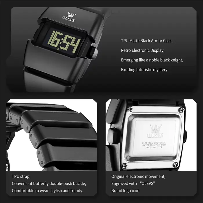 Montres à quartz électroniques OLEVS 1112 pour hommes