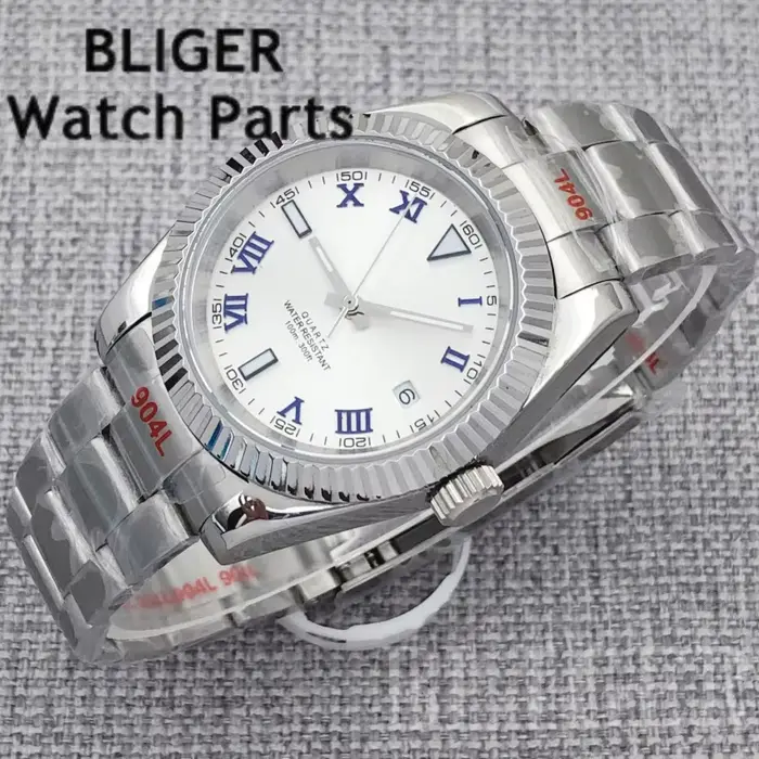 BLIGER 36mm 39mm hommes mode RONDA 515 montre-bracelet à Quartz en acier montre de plongée
