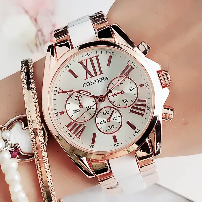 Nouvelle montre femmes en acier inoxydable montres en céramique dames