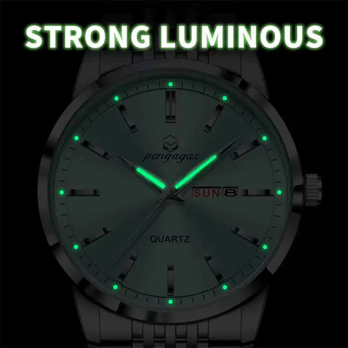 2025 nouvelle marque de luxe homme montre-bracelet étanche lumineux Date hommes montres en acier inoxydable Quartz 43mm