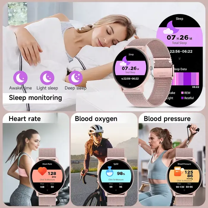 Montre connectée LIGE étanche pour femmes