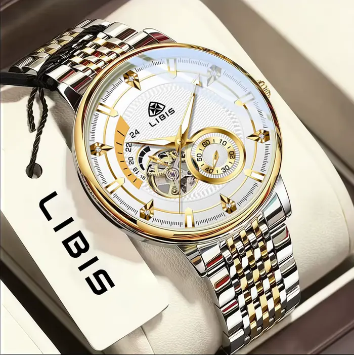 Montre de luxe pour homme en acier inoxydable