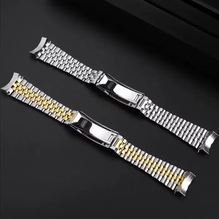 Bracelet de montre Jubilee à extrémités courbes 21 mm 22 mm pour Tudor Black Bay 41 mm M7941A cadran rouge