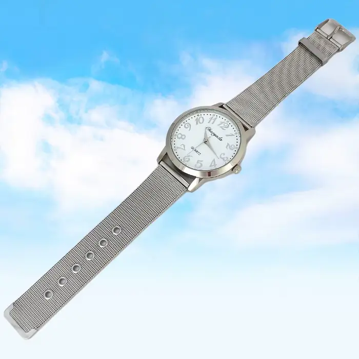 Montre de mode originale élastique Bracelet en acier montres à Quartz vieux hommes et femmes