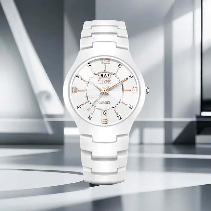 LIGE Nouvelle montre pour femme en céramique
