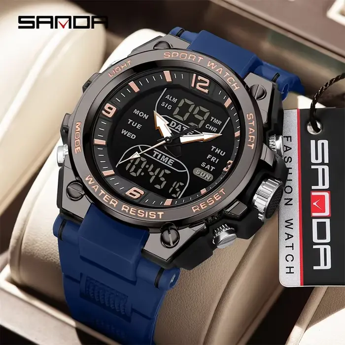 SANDA hommes montres militaires tactiques horloge de Style G pour homme montre de Sport