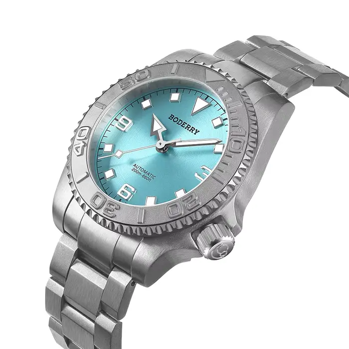 Boderry-Montre-bracelet mécanique automatique en titane pour homme