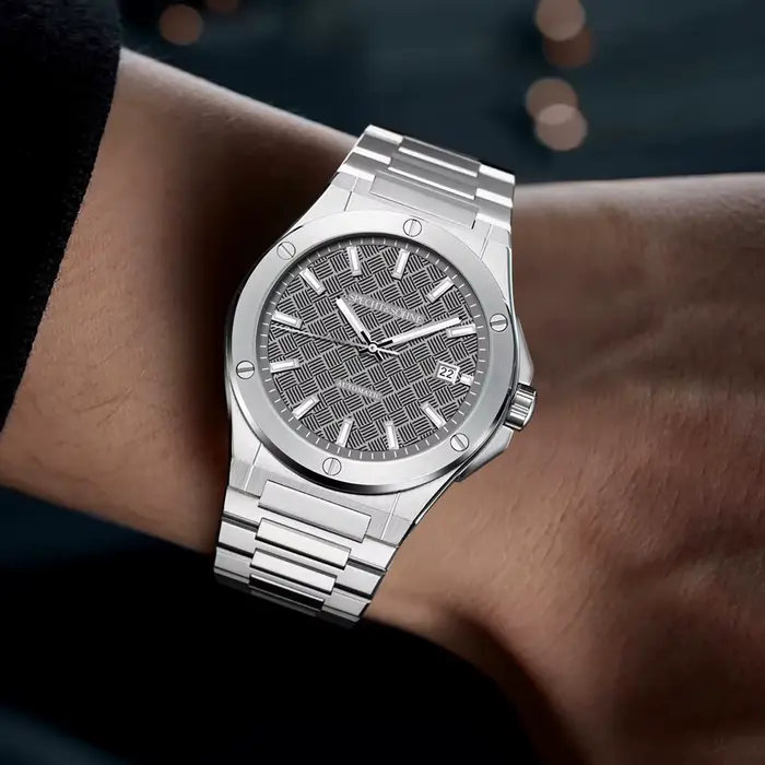 SpecPrint& Sohne-Montre existent en Acier pour Homme
