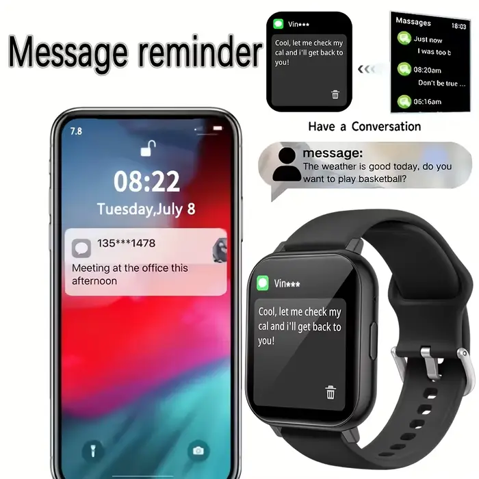 Montre connectée, écran tactile de 1