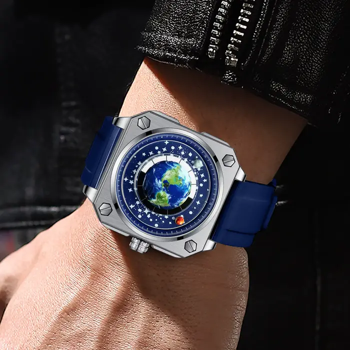 Montres-bracelets BINBOND Earth&Star Cool Quartz pour hommes, lumineuses, étanches, précises, sportives, durables, décontractées, Reloj