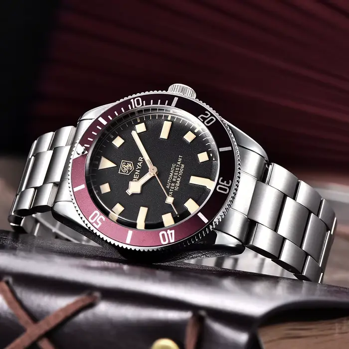 BENYAR nouvelle montre mécanique automatique de luxe 10Bar étanche en acier inoxydable hommes montres sport