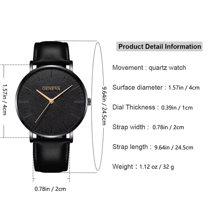 Nouveaux hommes montre de luxe Bracelet ensemble mode affaires en cuir marron montres à Quartz