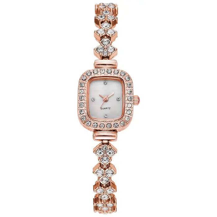 Montres de luxe en acier inoxydable pour femmes, montres-bracelets à quartz pour dames, bracelet en
