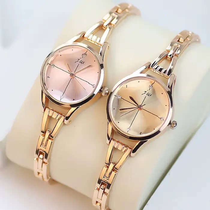 Femmes Bracelet montre élégante or Rose dames montres de luxe strass Simple mode femme Quartz relogio feminino