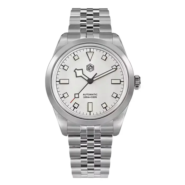 San Martin – montre automatique pour hommes, 38MM, mécanique, miroir saphir, étanche à 100M, BGW-9, 