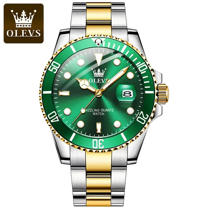 OLEVS 5885 montre à Quartz classique pour hommes de marque supérieure aiguilles lumineuses affichage