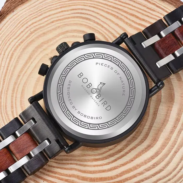 BOBO BIRD - montre militaire boisée pour hommes