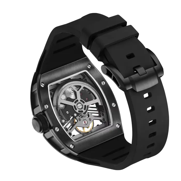 DANIEL GORMAN mode montres de luxe pour hommes cadran carré en acier inoxydable étanche Date automatique chronographe Quartz homme montre + boîte