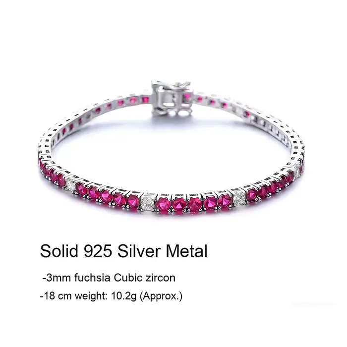YLMyself – Bracelet de Tennis en argent 925