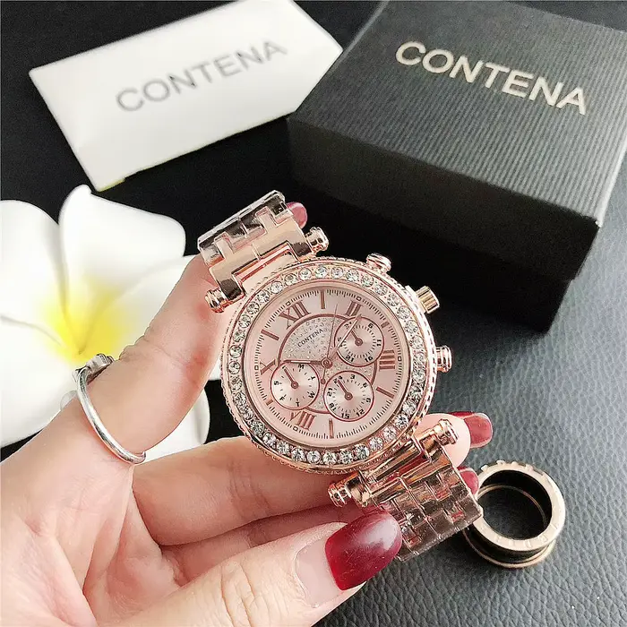 Nouvelle montre-bracelet pour femme, mouvement quartz, style mode et décontracté, résistance aux chocs, fermoir pliant sécurisé, argentée, or et rose