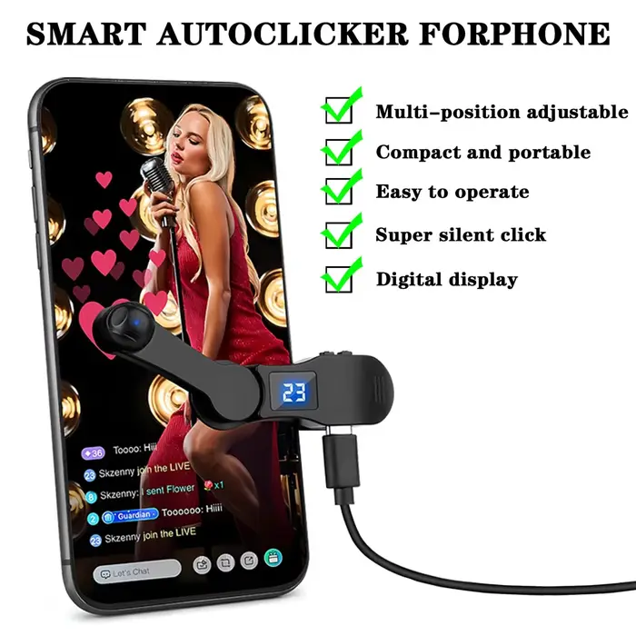 Clic-automatique pour écran de smartphone : applications