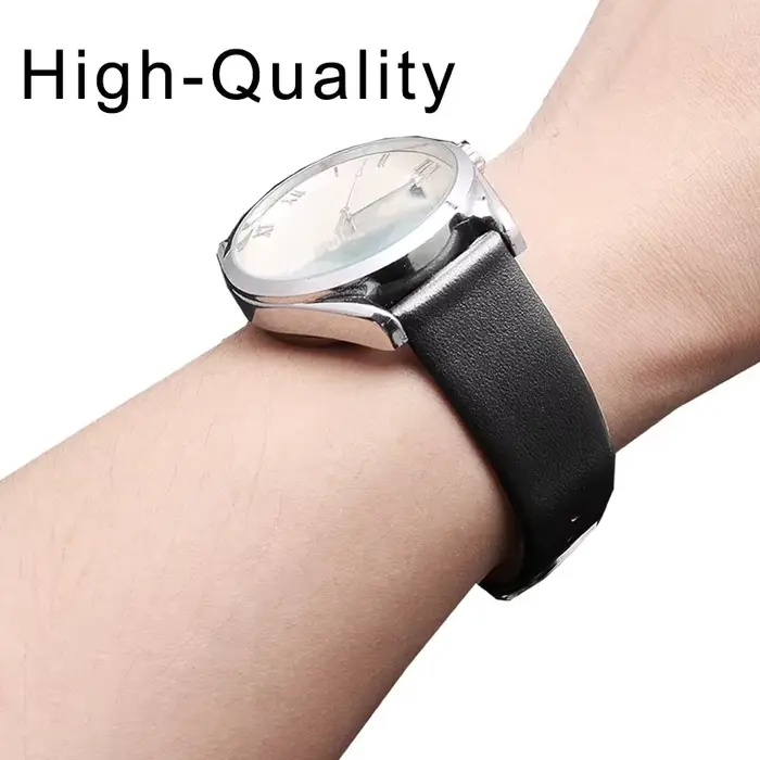 Bracelet de montre en cuir véritable pour montres traditionnelles compatibles avec diverses tailles et couleurs élégantes pour femmes et hommes occasions spéciales