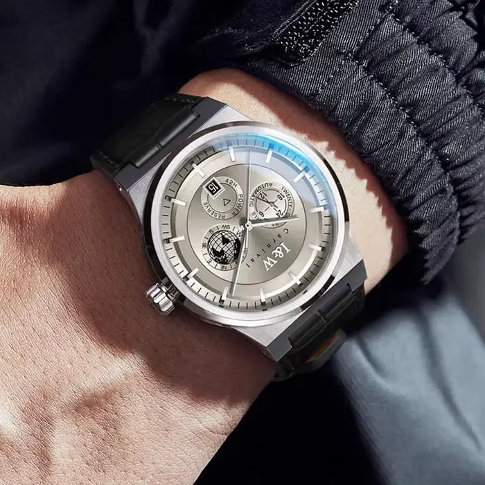 IW – montre en cuir pour hommes