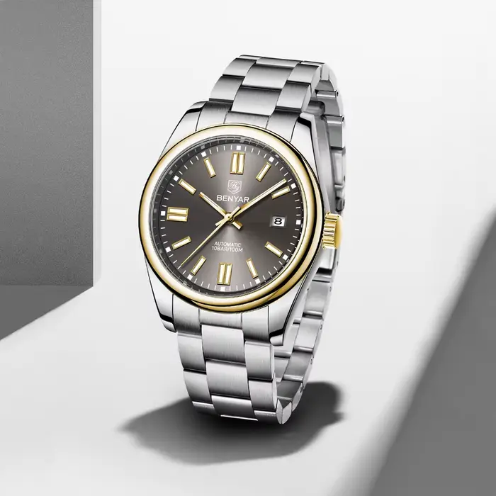 Nouvelles Montres BENYAR pour Hommes 2026 – Montre Automatique de Luxe Dorée