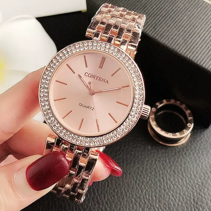 Montre de luxe en strass pour femmes
