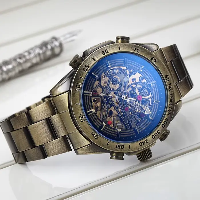Montre Gorben Style Steampunk Design Vintage Automatique à Remontage Automatique pour Hommes Occasions Spéciales