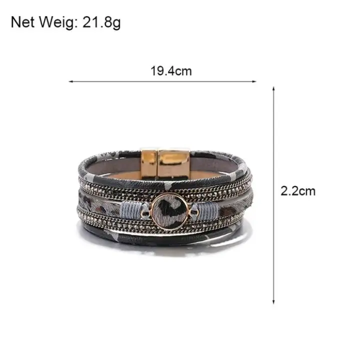 YLWHJJ marque bohème léopard cuir Bracelets pour femme 2020 mode
