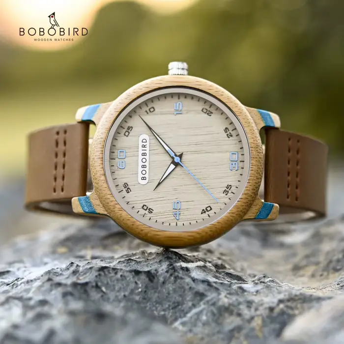 BOBO BIRD – montre-bracelet en bambou et bois pour hommes