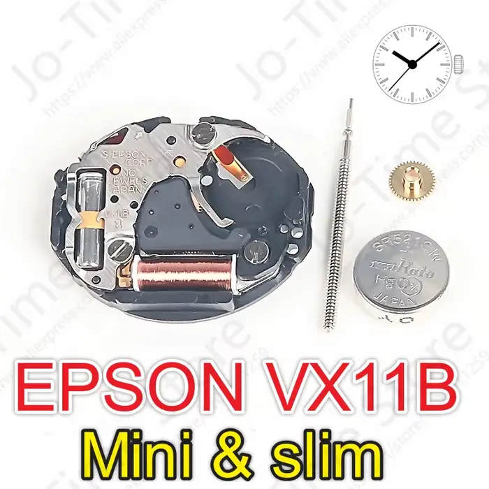 Mouvement Vx11 Epson Vx11b Mouvement Quartz 5 1/2'' Mouvement mince / Trois aiguilles