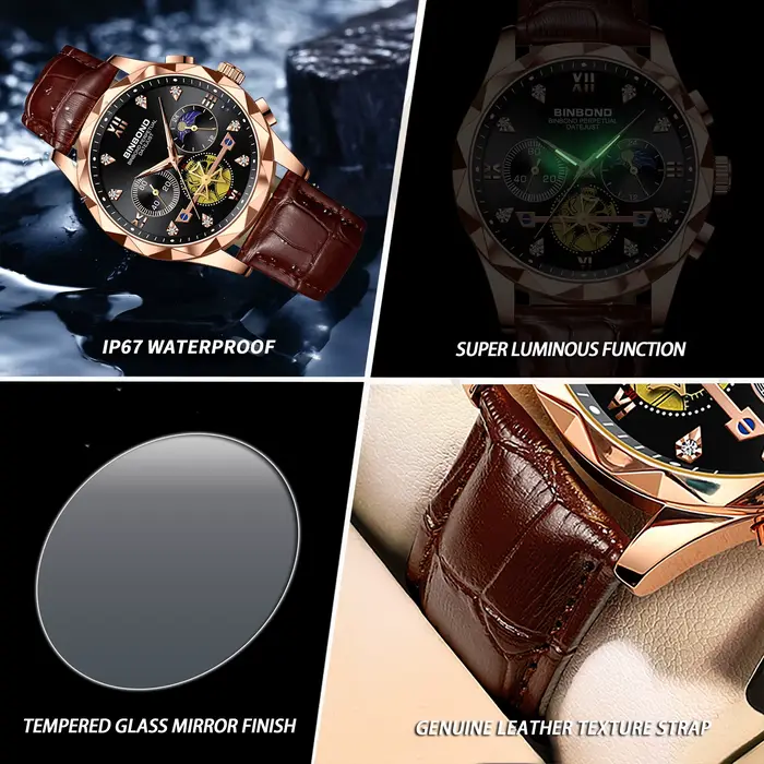 Montres-bracelets pour hommes BINBOND