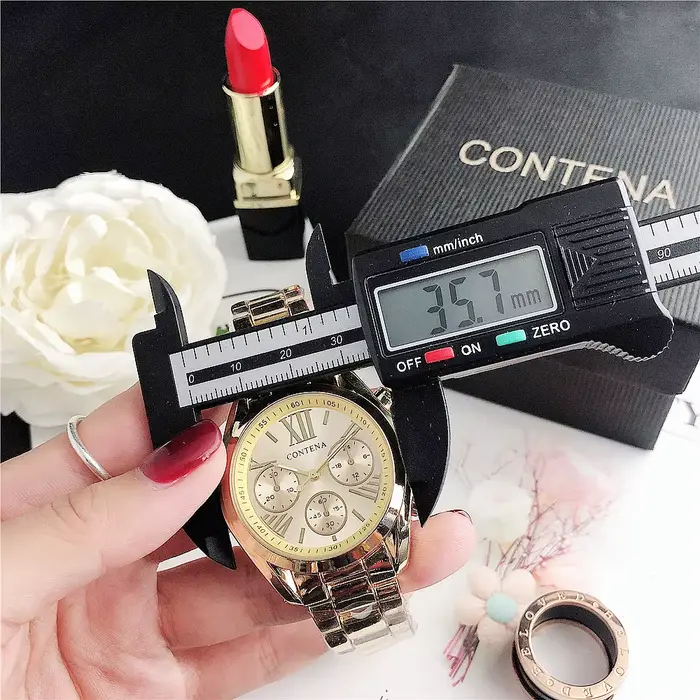 Genève-Montre de luxe en acier inoxydable pour femme