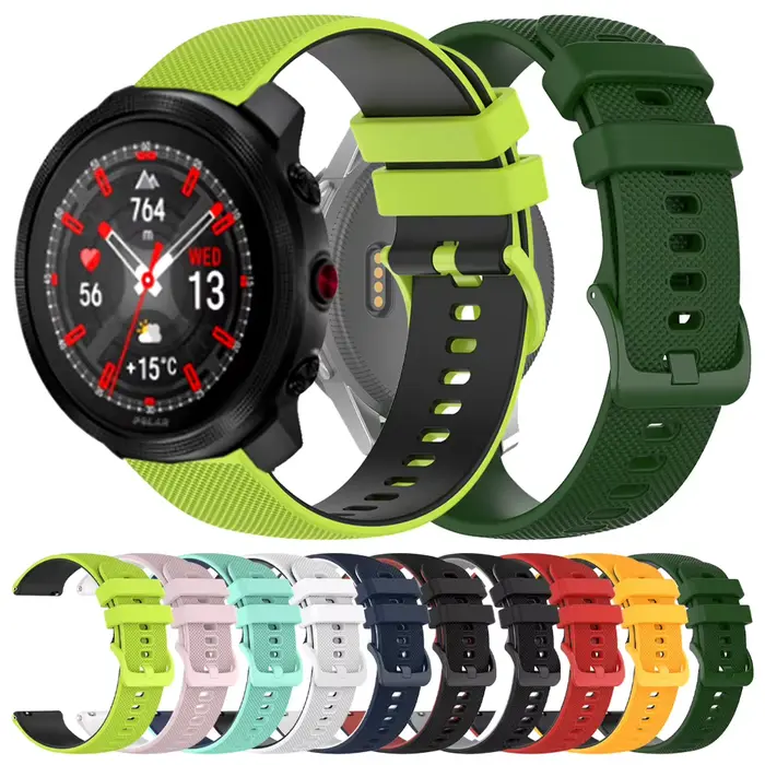 Bracelet souple en Silicone pour Polar Pacer Pro Grit X/X2 Pro Titan, pour Polar Vantage M3 V3 M2 M Ignite3 2 Unite, 20mm 22mm