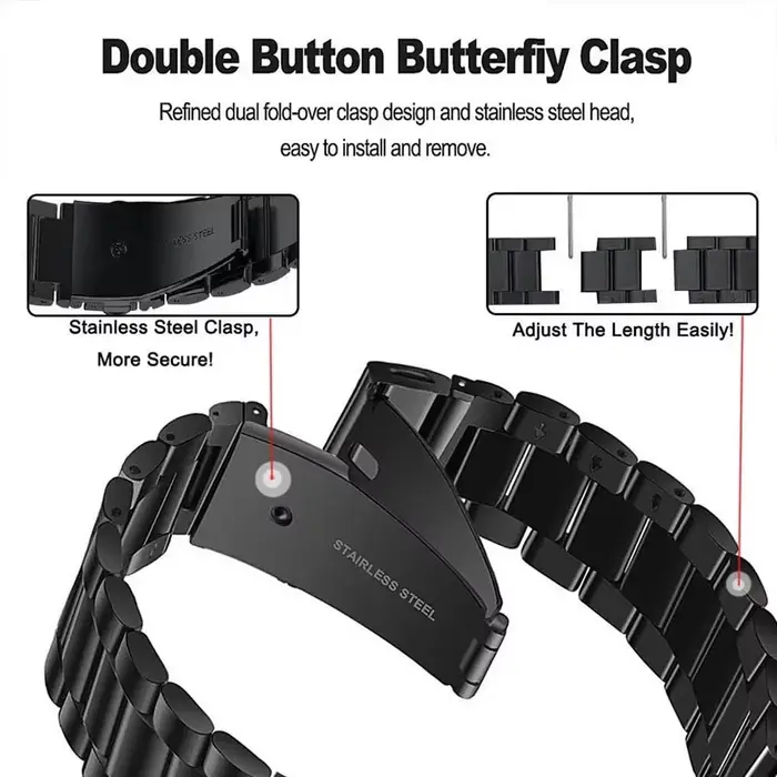 Bracelet de montre en métal pour Garmin Epix Gen 2 Tactix 7X Pro Mk1 Mk2i, Bracelet en acier inoxydable Fenix 6 6X Pro 5 5X 7 22mm 26mm