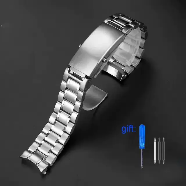 Bracelets de montre en acier inoxydable argenté 904L, pour omega seamaster 300 Speedmaster Planet Oc