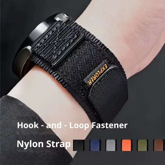 Bracelet de montre en nylon robuste avec boucle auto-agrippante pour hommes, sport et plein air, bracelet de remplacement pour Casio et Seiko occasions spéciales