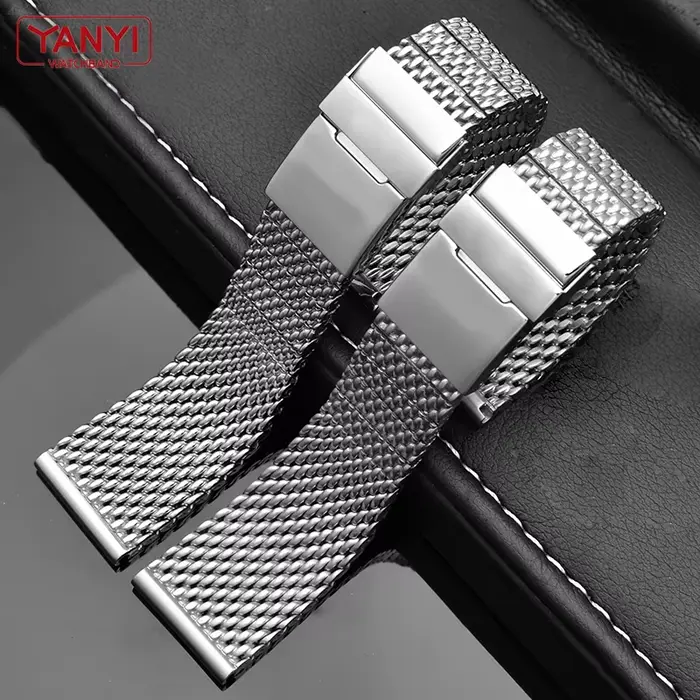 Bracelet de montre en acier inoxydable 316L pour hommes
