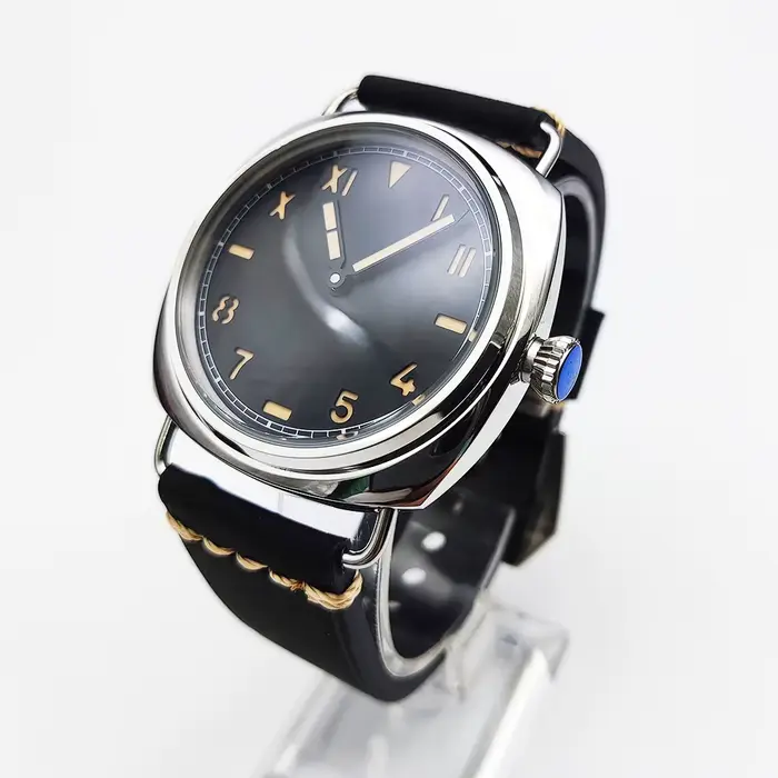 Montre pour hommes réédition 45mm Vintage pilote manuel mécanique montre pour hommes Air Force noir 