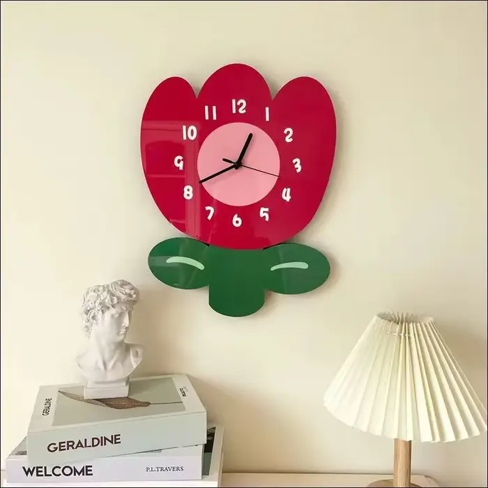 Horloge murale suspendue à Quartz silencieuse