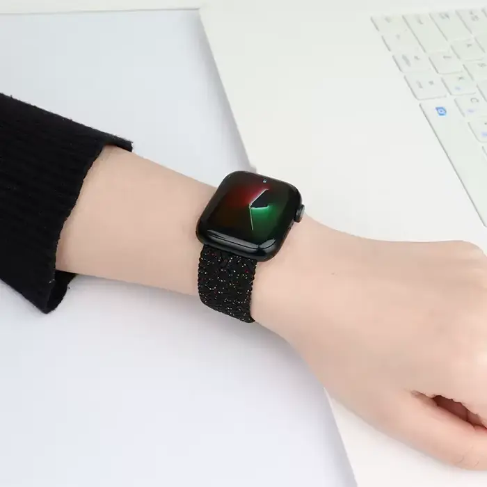Boucle Solo tressée pour Bracelet de montre Apple 44mm 40mm 45mm 49mm 41mm 42mm 46mm