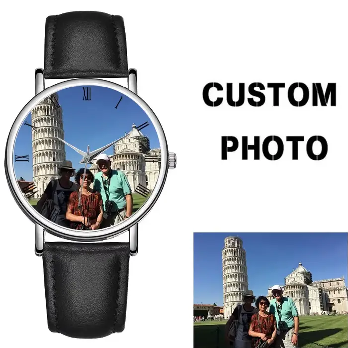 Montre personnalisée avec Photos, impression personnalisée, bricolage, faites votre propre Logo, nom